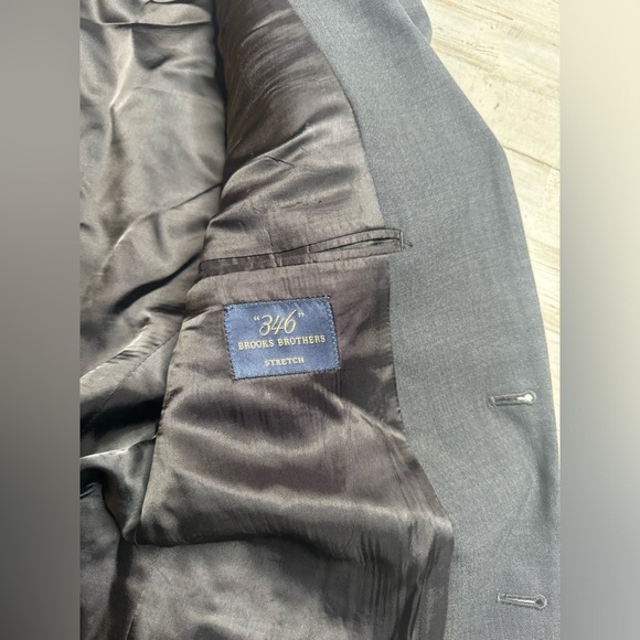 Brooks Brothers Blazer Sport Coat Jacket Mens 42R 2 Button Charcoal Gray - Picture 10 of 11